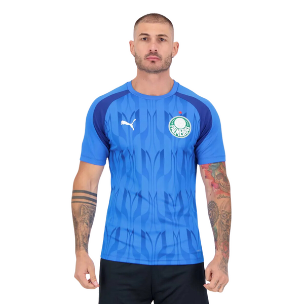 Camisa Puma Palmeiras Pré Jogo 2024 Azul